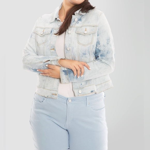 Slink Jeans Tie-Dye Denim Jacket Love Your Body Size 2X - Picture 4 of 10